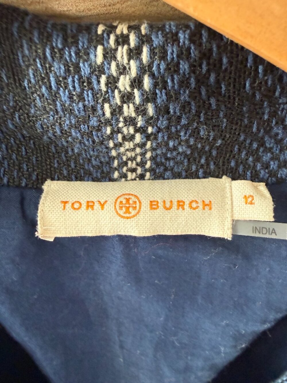 Tory Burch Luna striped woven coat embellished with beads, sequins, and fringe - Picture 4 of 5